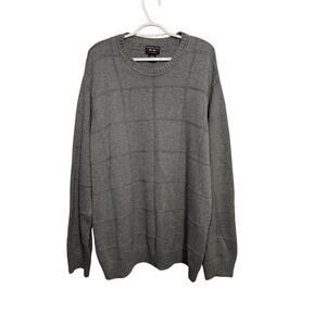 Alexander Julian‎ colours cotton gray sweater mens XLT preppy classic academia